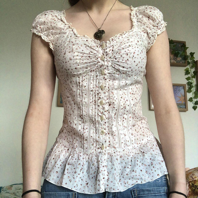 Shaylee Floral Puff Sleeve Blouse