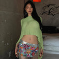 Sheer Mesh Sleeveless Sweater Top [GVJJ3P26]
