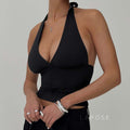 Shirley Halter Backless Crop Top [ZCPYW209]