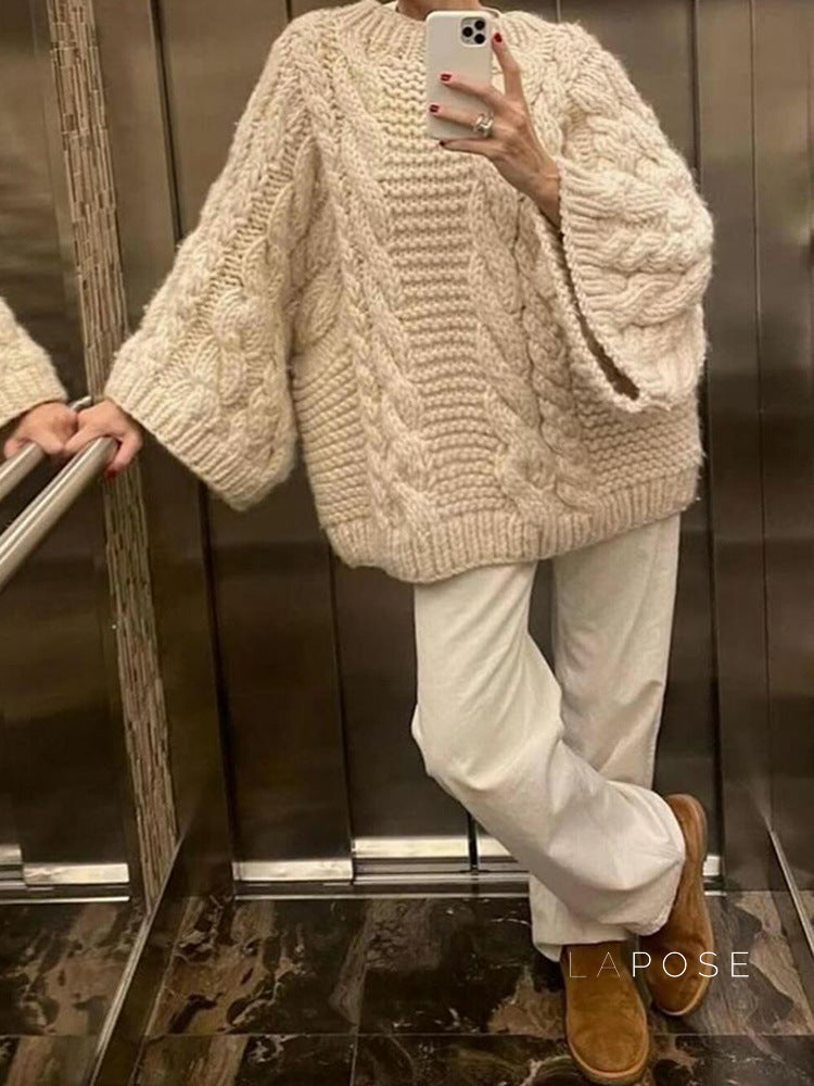 Shrinika Bell Sleeve Knit Sweater [3WKLDMNN]