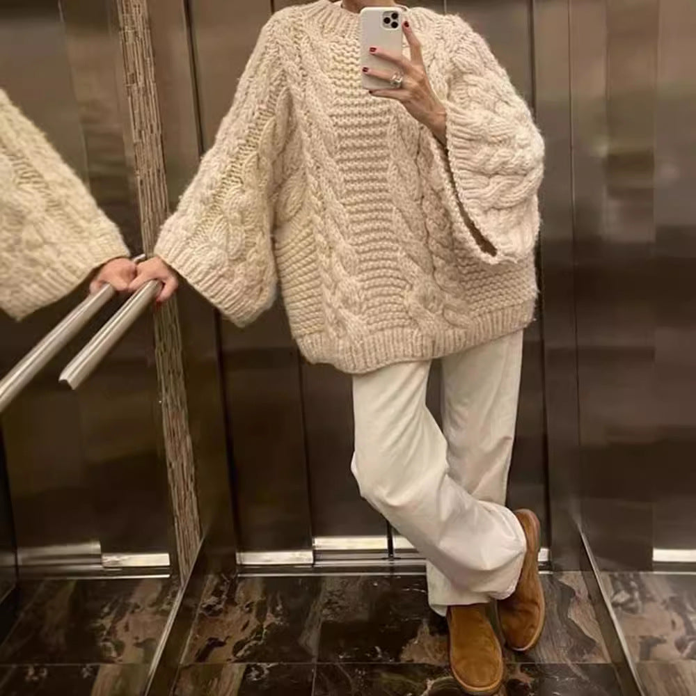 Shrinika Bell Sleeve Knit Sweater [5TRPJSOR]