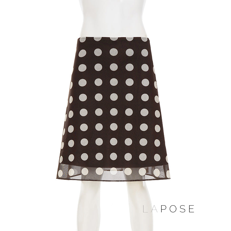 Sia Polka Dot Mesh Skirt [21VXV071]