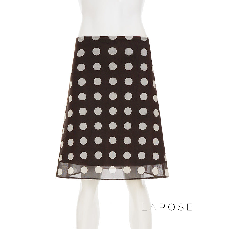 Sia Polka Dot Mesh Skirt [IGFAYRPM]