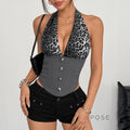 Sila Leopard Print Corset Top [QS7NSGF5]