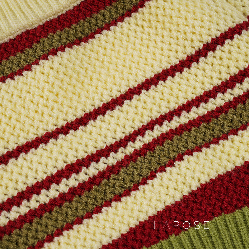 Silvia Striped Knit Cut-Out Shorts [TXIWKLP2]