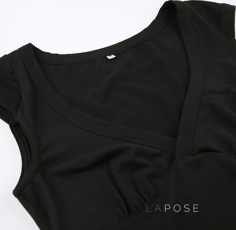 Siobhan V-Neck Crop Top [L7OR7DSK]