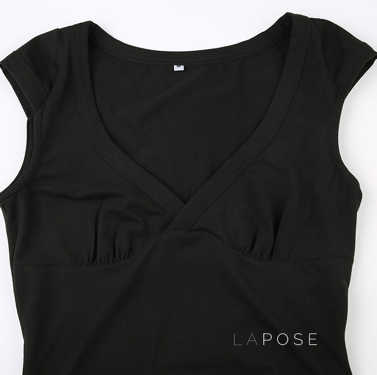 Siobhan V-Neck Crop Top [LT2SG9WG]