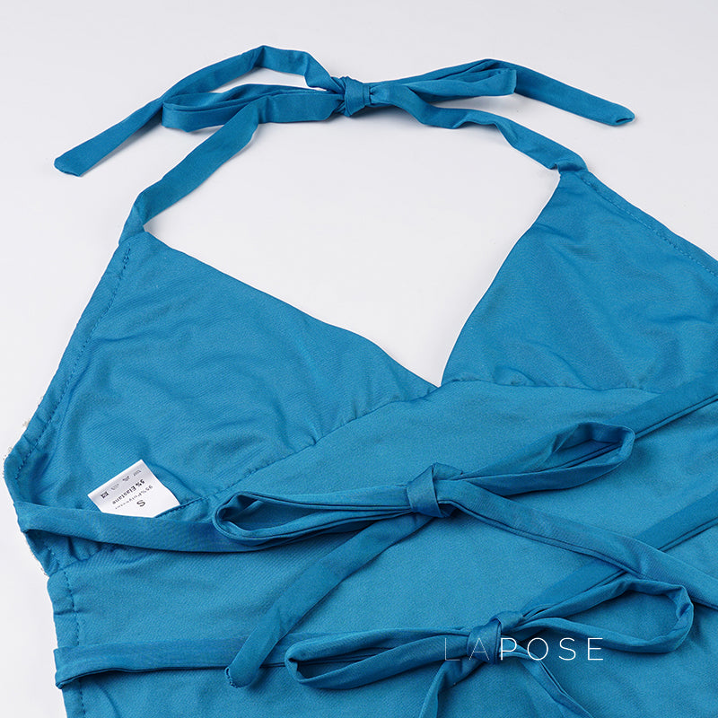 Skye Embroidered Backless Halter Top [6P1C6TDQ]