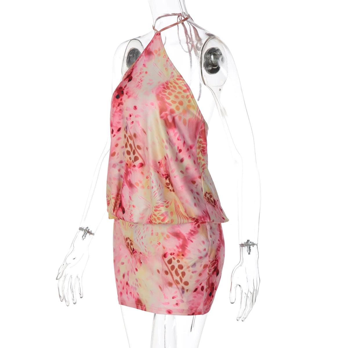 LaPose - Sofi Floral Halter Mini Dress