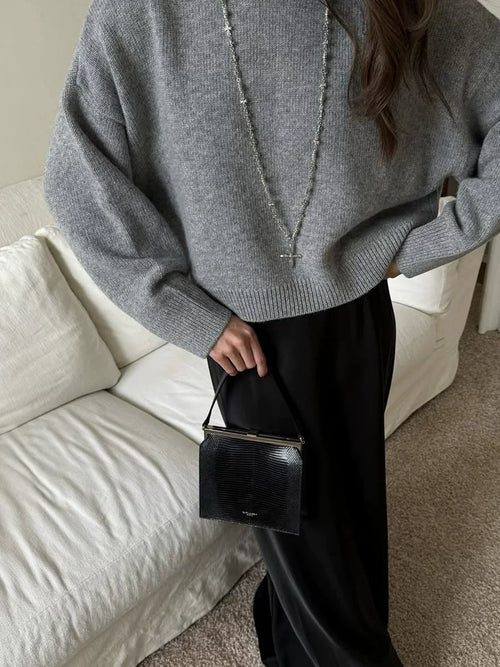LaPose - Sofi Oversized Crewneck Knit Sweater