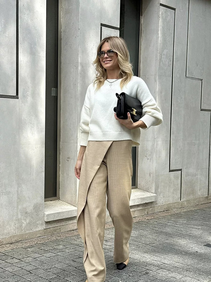 LaPose - Sofi Oversized Crewneck Knit Sweater