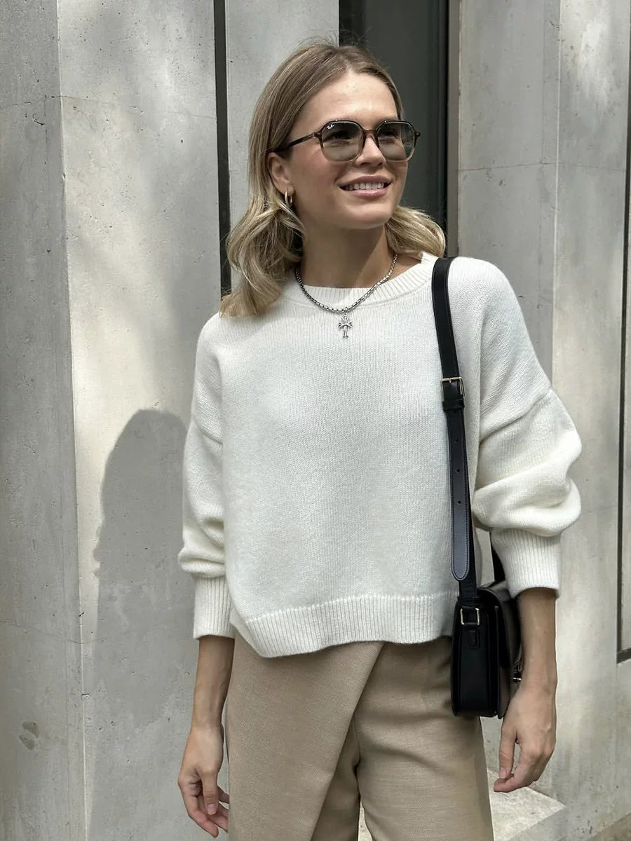 LaPose - Sofi Oversized Crewneck Knit Sweater