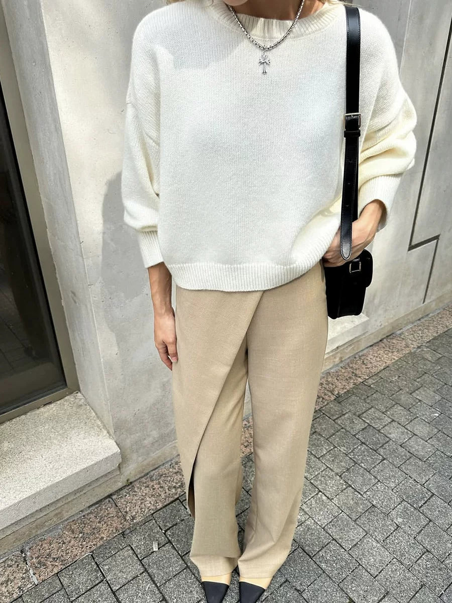 LaPose - Sofi Oversized Crewneck Knit Sweater