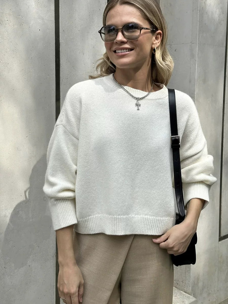 LaPose - Sofi Oversized Crewneck Knit Sweater