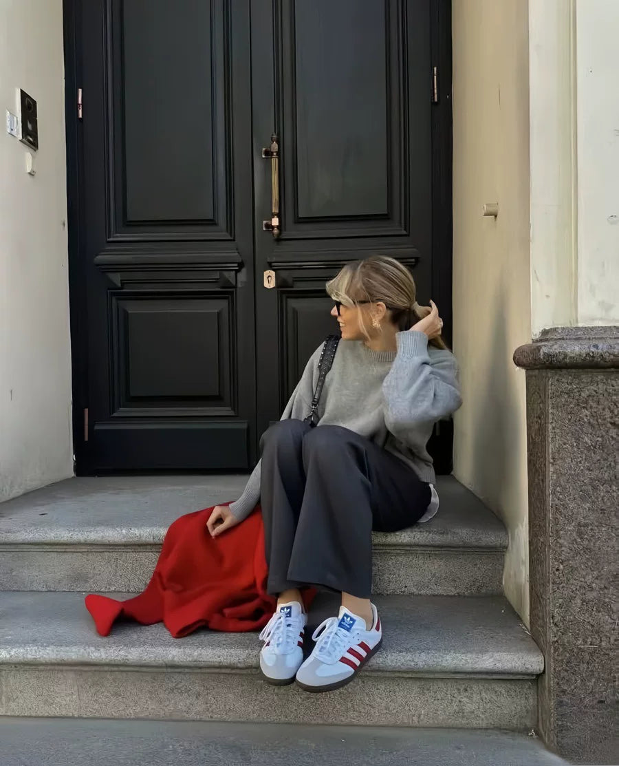 LaPose - Sofi Oversized Crewneck Knit Sweater