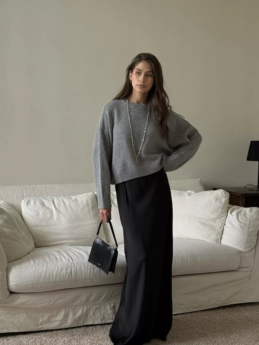 LaPose - Sofi Oversized Crewneck Knit Sweater