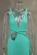 Sonny Knitted Halter Dress [QD4A5FZO]