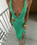 Sonny Knitted Halter Dress [7FZNUDZA]