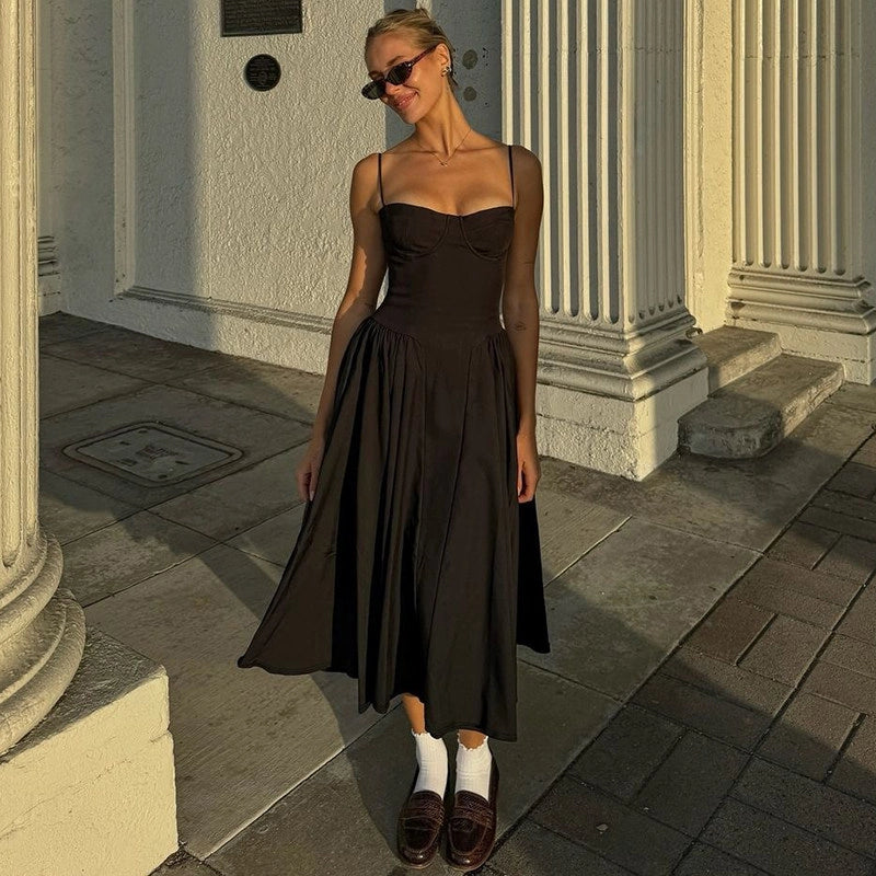 Square Neck Midi Slip Dress [NQWB3L9W]