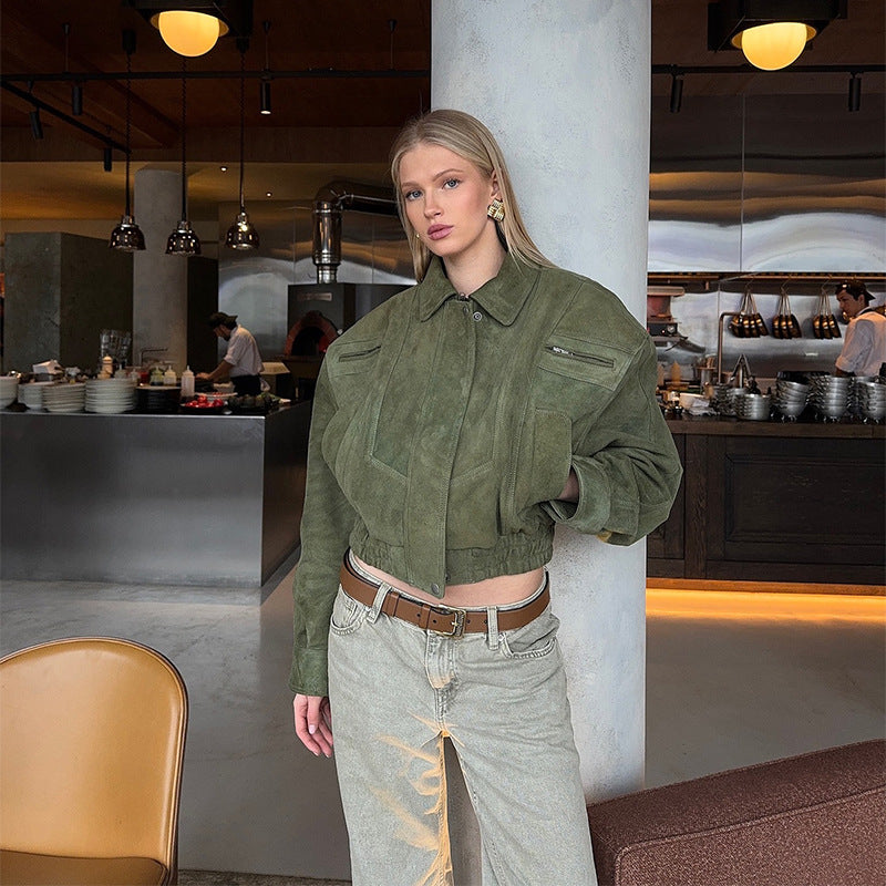 Star Lapel Crop Jacket [Z2LCBD3G]