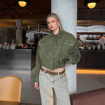 Star Lapel Crop Jacket [Z2LCBD3G]