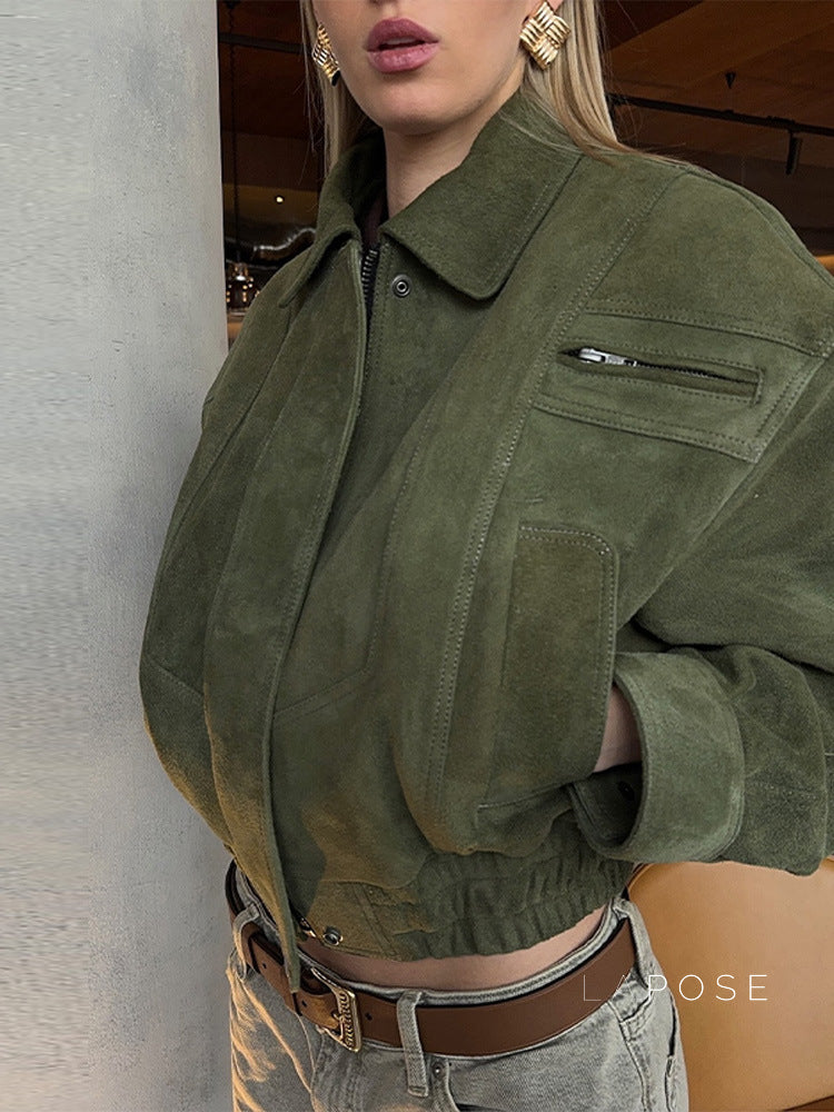 Star Lapel Crop Jacket [FJT9YAPU]