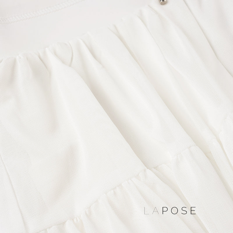 Starla Lace-Up Mesh Skirt [VQ9XD8SA]
