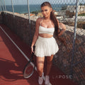 Starla Lace-Up Mesh Skirt [8TA0IJPK]