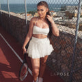 Starla Lace-Up Mesh Skirt [6DCJ4SUO]