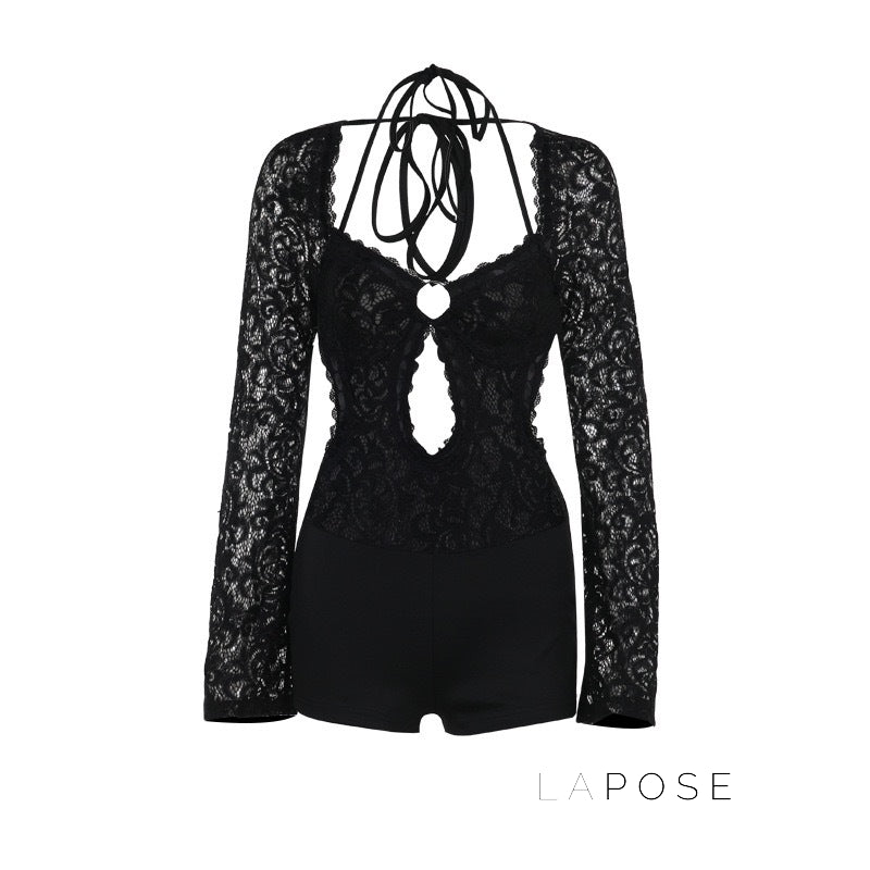 Stefanie Lace Cut-Out Jumpsuit [N8KSO1LZ]