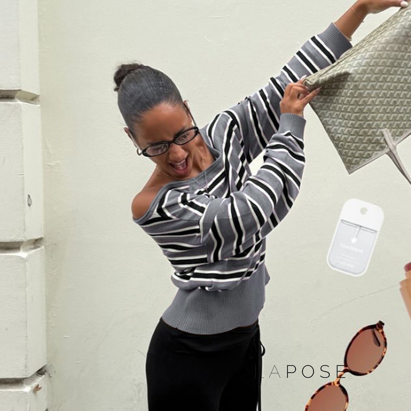 Stormy Striped Off Shoulder Knit Top [IQUZ5235]