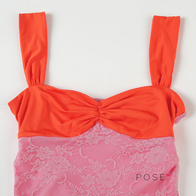 Summer Orange Lace Crop Top [JL4D5H4L]