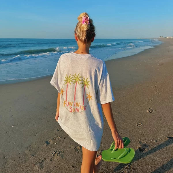 Sunnie Oversized Graphic Sun T-Shirt