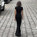 Susanna Deep V Ruched Maxi Dress [0C09YJQT]