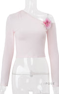 Susanna One-Shoulder Floral Top [W1Y3R39P]