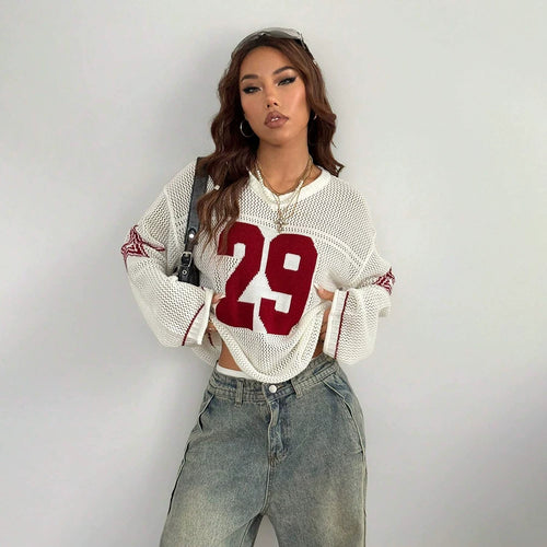 LaPose - Susannah Sporty Mesh Graphic Sweater