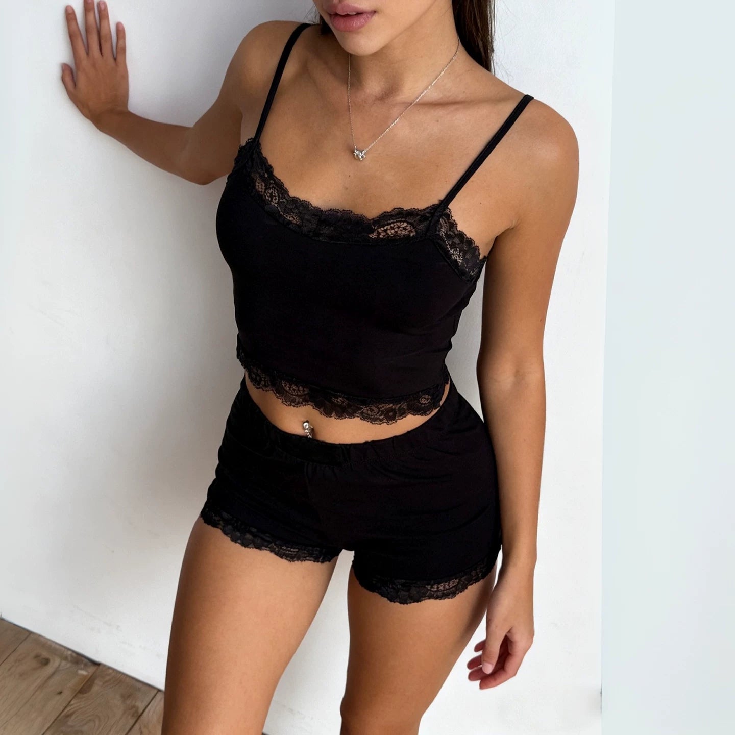 LaPose - Suzanne Lace Trim Cami Set