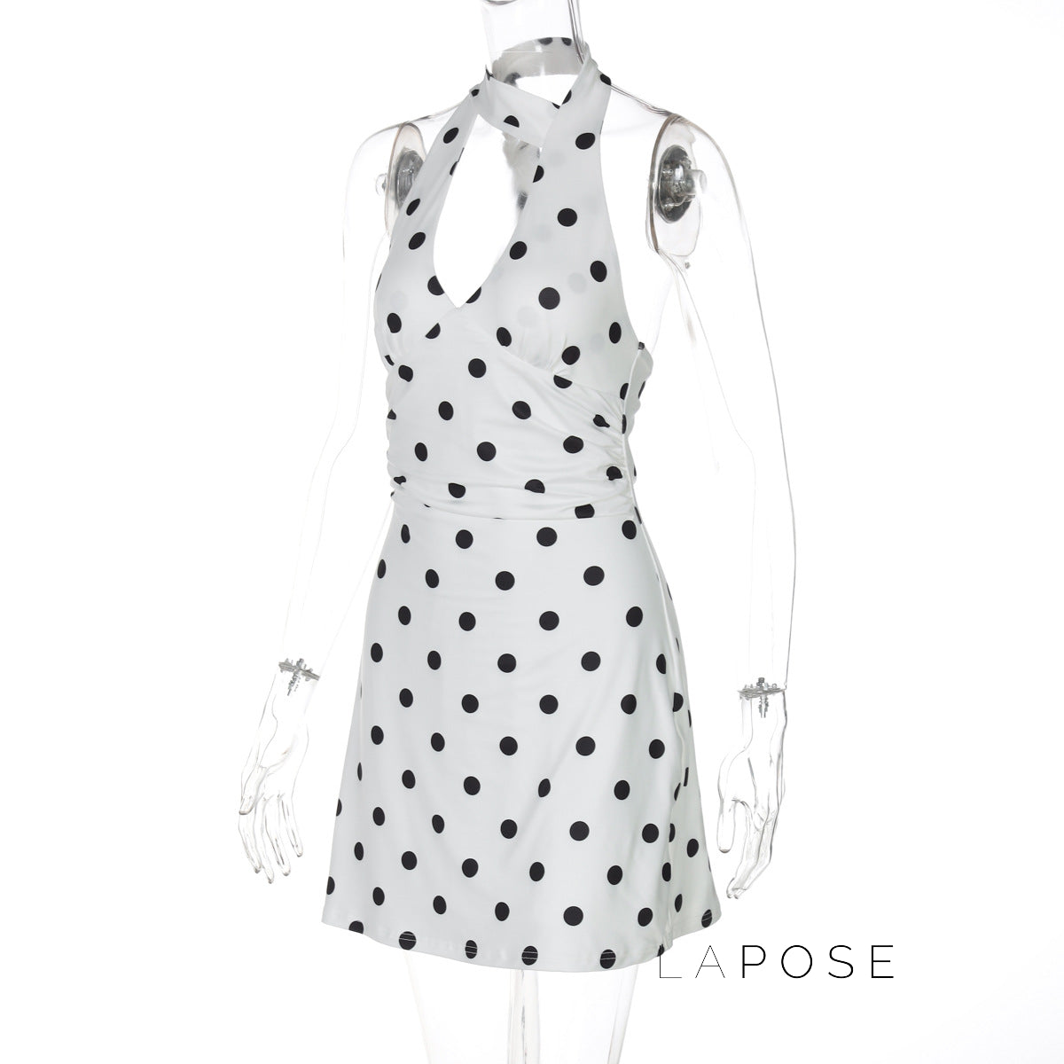 Svea Halter Polka Dot Mini Dress [7G9DM9F2]