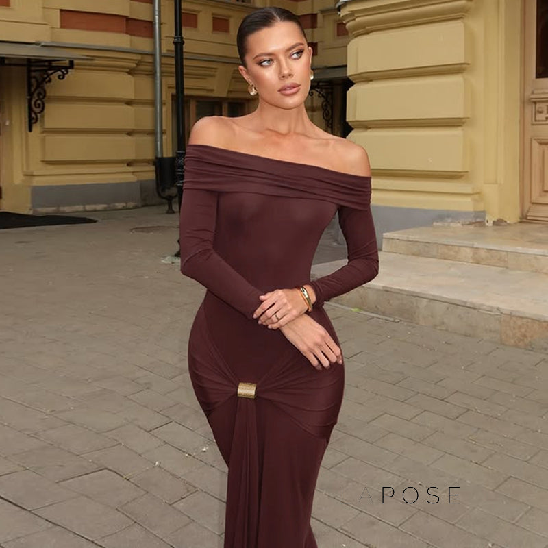 Swara Off-Shoulder Tie Waist Dress [LOISXL1V]