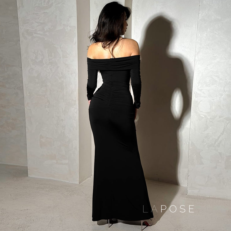 Swara Off-Shoulder Tie Waist Dress [2GRMTTY1]