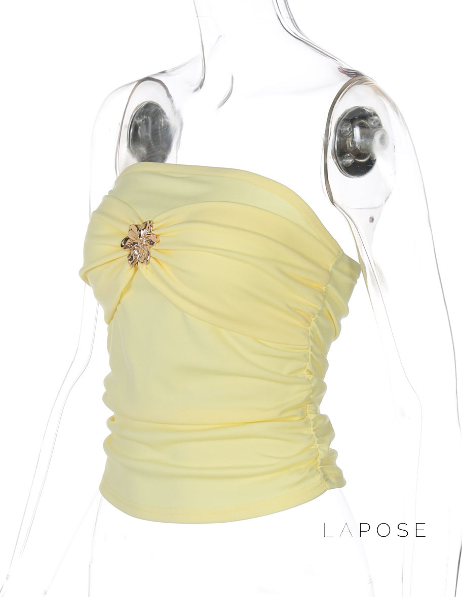 Tahani Pleated Tube Top [MZRVD0CW]