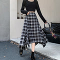 Tailynn Plaid Irregular Midi Skirt [X20R6HZD]
