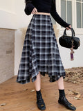 Tailynn Plaid Irregular Midi Skirt [9GHOXN93]