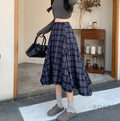 Tailynn Plaid Irregular Midi Skirt [OUCJZBMT]