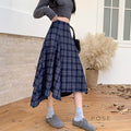 Tailynn Plaid Irregular Midi Skirt [JV7OSY8K]