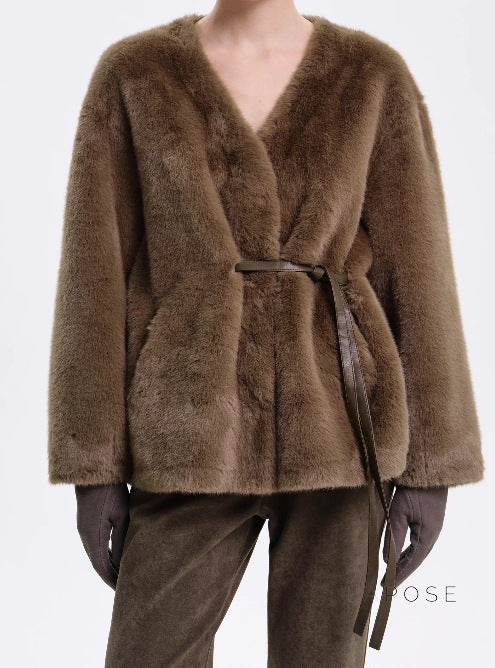 Talitha Plush Tie-Waist Jacket [JWVUT1JB]