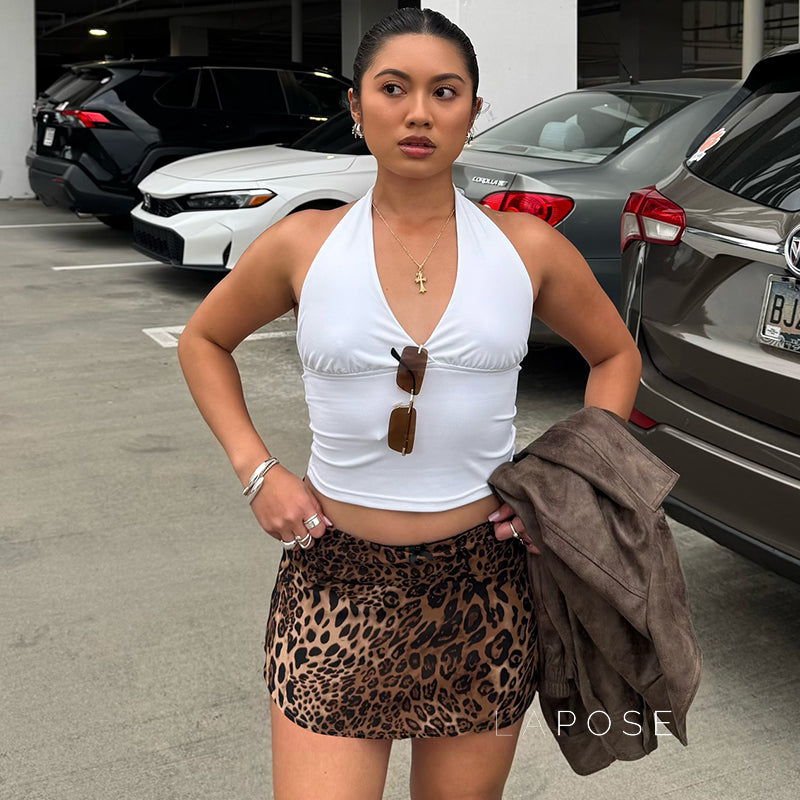Tallulah Leopard Mini Skirt [BBSJICT1]