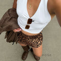 Tallulah Leopard Mini Skirt [PS9FRFD2]