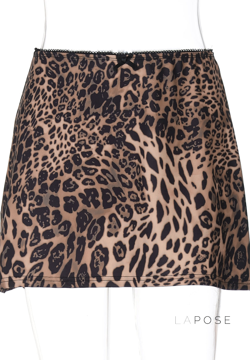 Tallulah Leopard Mini Skirt [LJ3H5W8V]