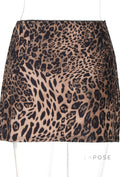 Tallulah Leopard Mini Skirt [31TYPY4N]